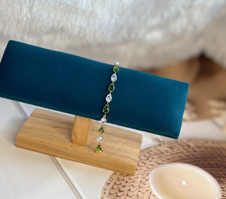 Emerald Pear Bracelet