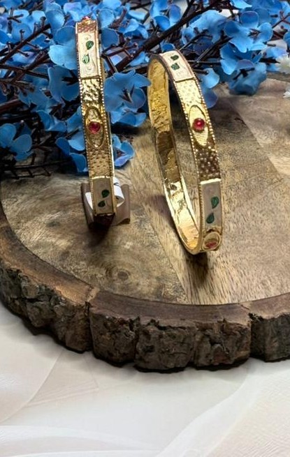 Meenakari Ruby Bangles