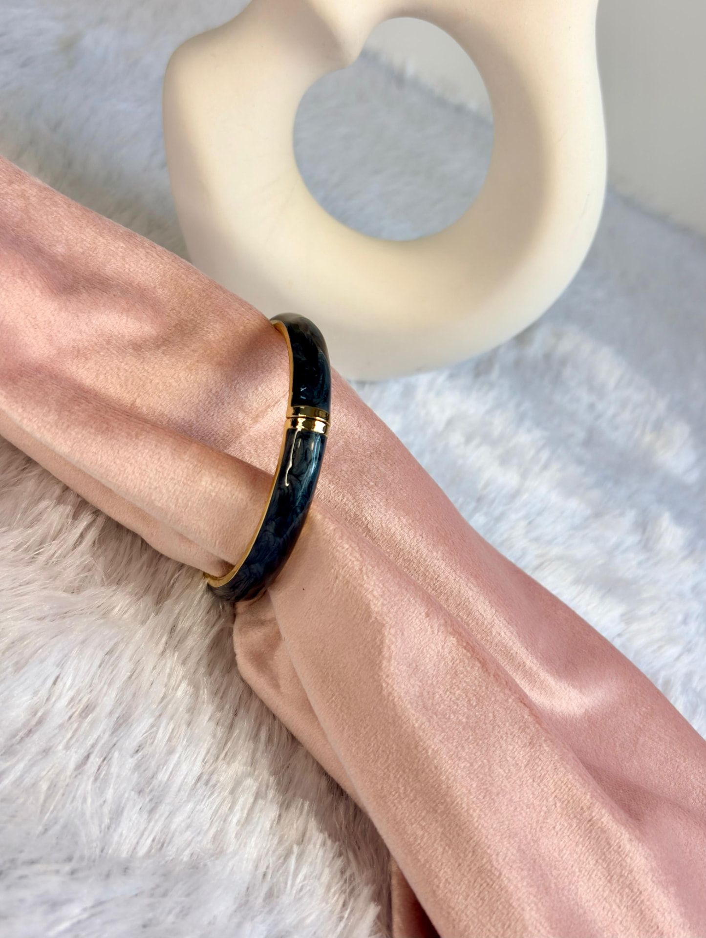 Midnight Marble Enamel Kada