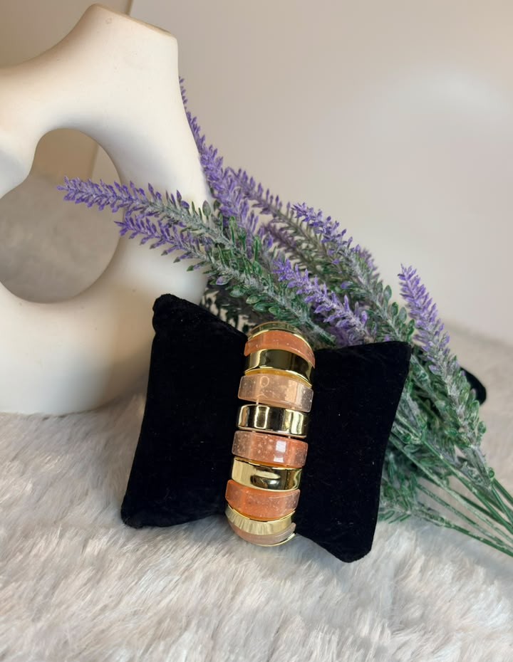 Blush Gold-Banded Bangle