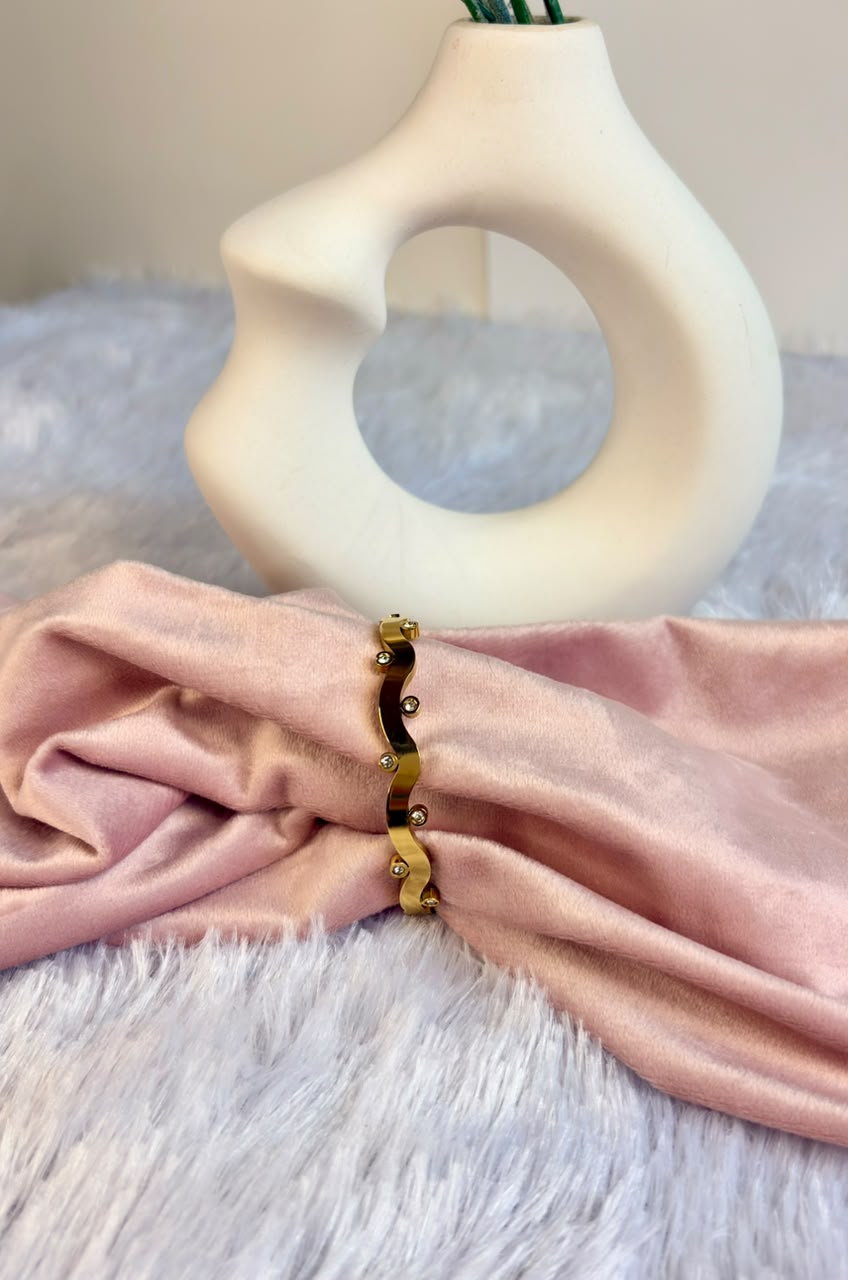Wavy Crystal Baby Kada