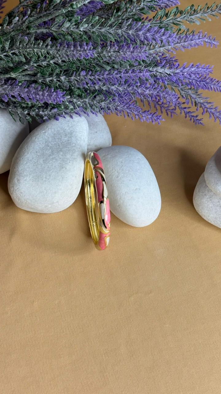 Rose Swirl Enamel Kada