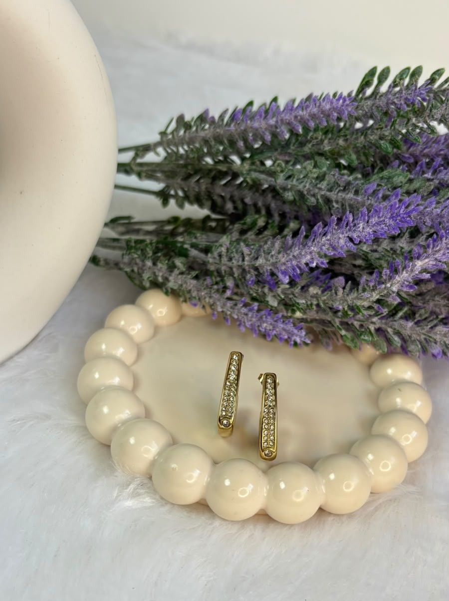 Pavé Bar Drop Earrings