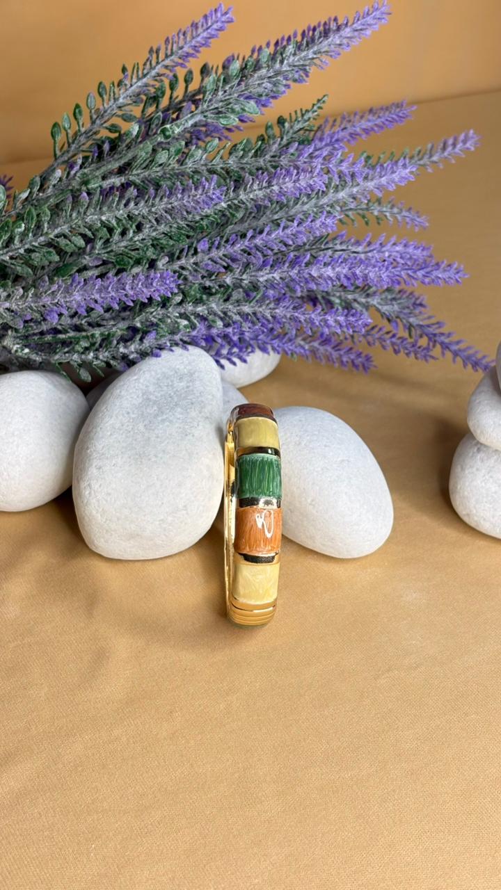 Earthy Block Enamel Kada
