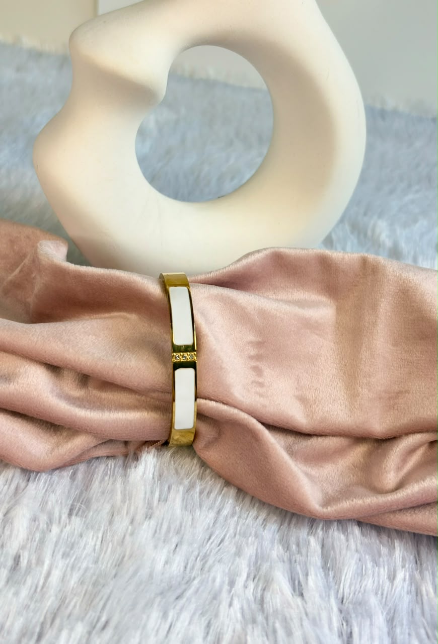 White Enamel Baby Kada