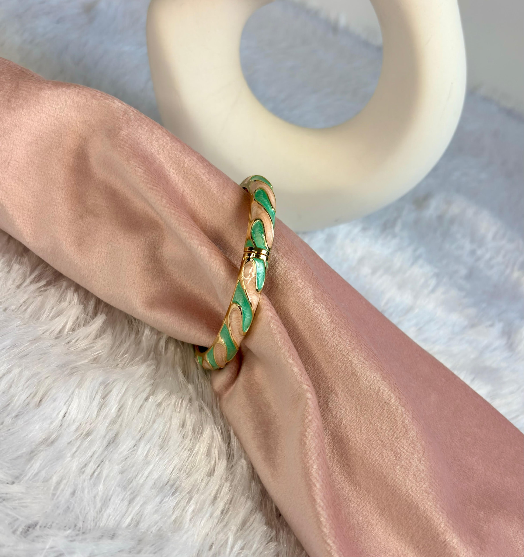 Mint & Cream Swirl Kada